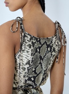 Acne Studios Satin Python Print Midi Dress