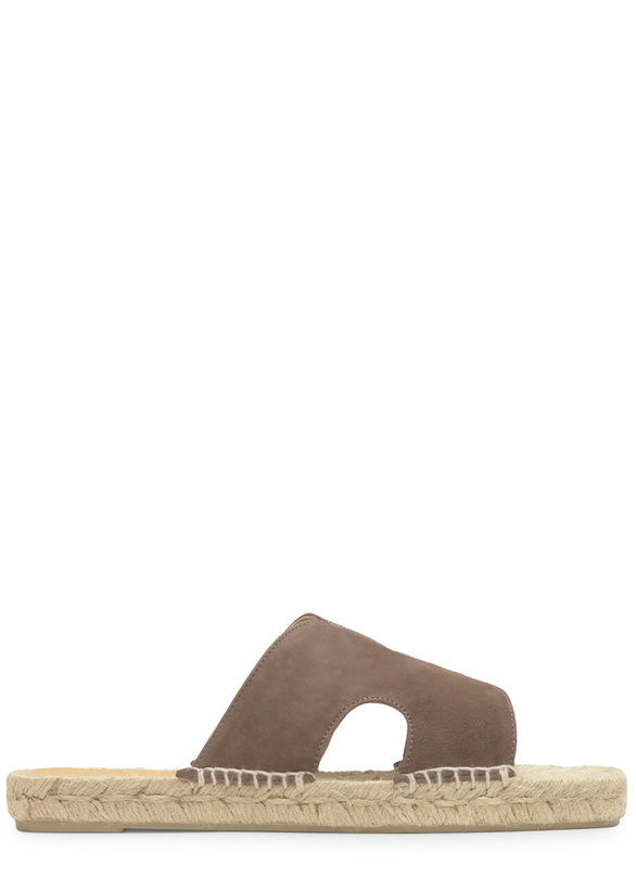 Photo: Castañer Priya Suede Slides Brown