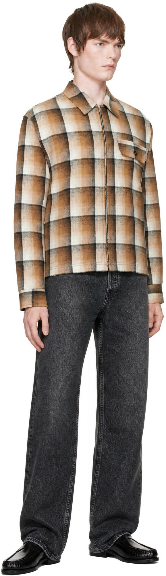 AGOLDE Beige & Brown Mccoy Shirt