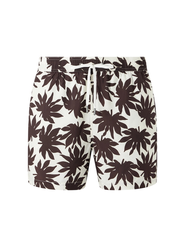 Photo: Onia - Charles Straight-Leg Mid-Length Printed Swim Shorts - Brown