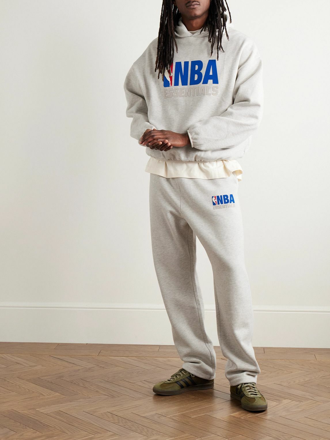 FEAR OF GOD ESSENTIALS - NBA Straight-Leg Appliquéd Cotton