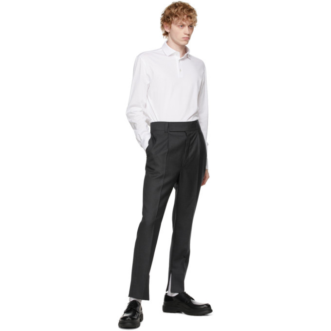 Ermenegildo Zegna White Cotton Long Sleeve Polo
