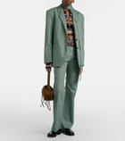 Acne Studios Scarf-detail oversized cotton twill blazer