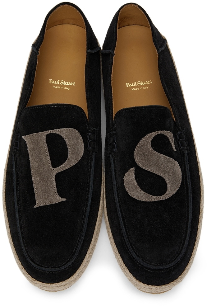 Paul Stuart Black Suede Moc Espadrilles