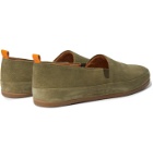Mulo - Suede Loafers - Green