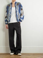 Versace - Printed Twill Bomber Jacket - Blue