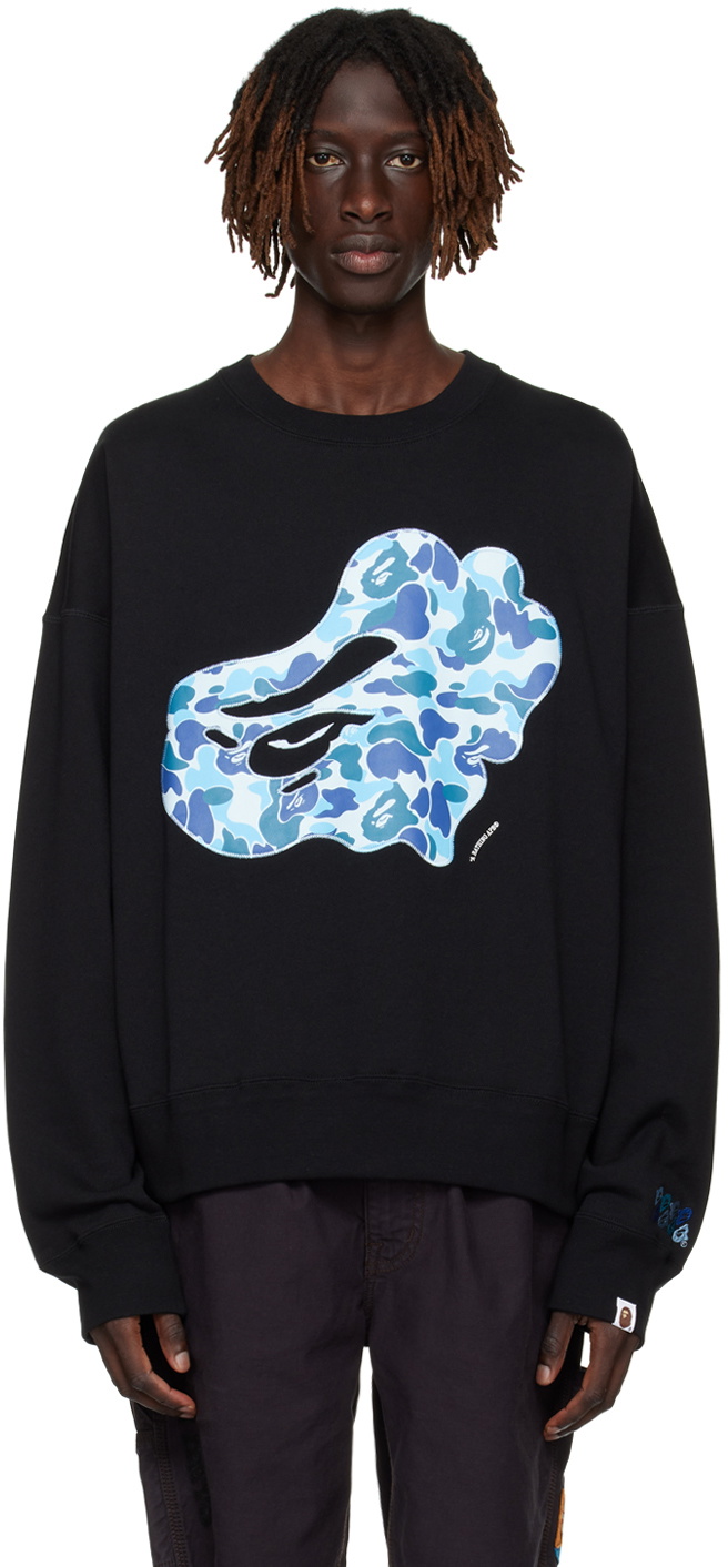 BAPE Green Camo ABC Shark Crewneck Sweatshirt A Bathing Ape