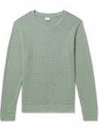 Onia - Waffle-Knit Cotton-Blend Sweater - Green