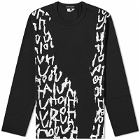 Comme des Garçons Homme Plus Men's Printed Long Sleeve T-Shirt in Black/White