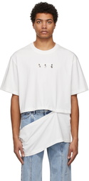 Feng Chen Wang White Logo Letter T-Shirt