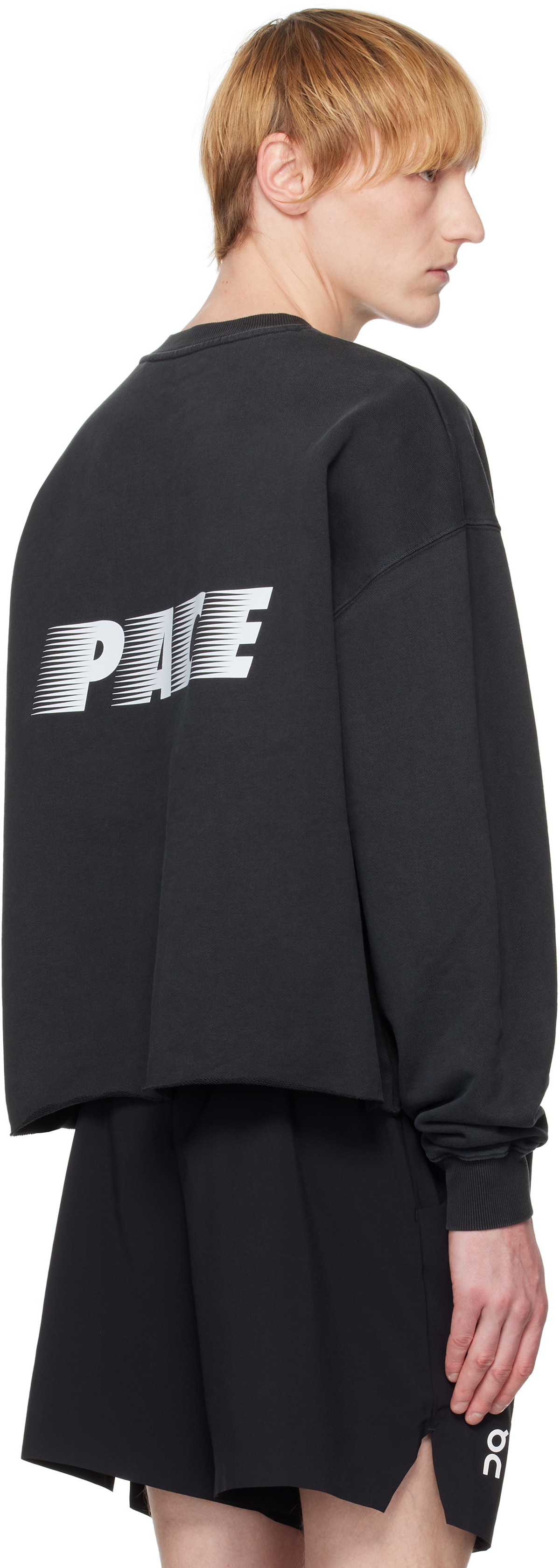 OVER OVER Gray Boxy Crop Crew Sweatshirt