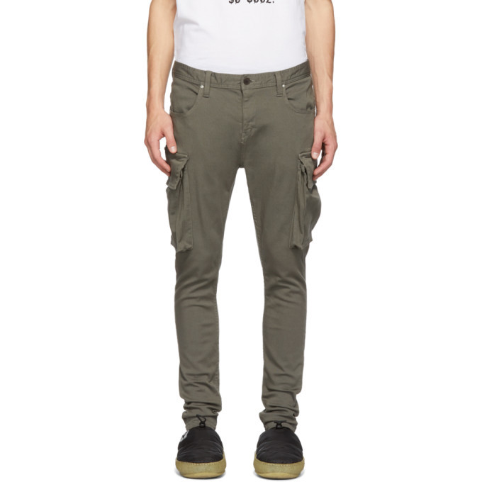 Diet Butcher Slim Skin Green Loose Fit Cargo Pants