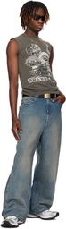 LU'U DAN Gray Sleeveless T-shirt