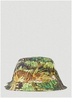 Jungle Motif Bucket Hat in Green