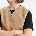 Universal Works Men's Wool Fleece Zip Gilet - Presented by END. in Stone