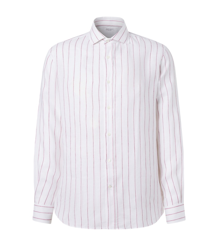 Photo: Brunello Cucinelli Striped linen shirt