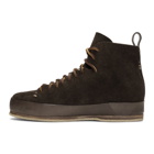 Feit Brown Suede Hand Sewn High Sneakers