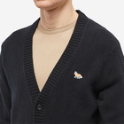 Maison Kitsuné Men's Baby Fox Patch Cosy Cardigan in Black