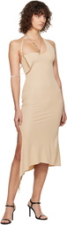 Courrèges Beige Undressed Jersey Maxi Dress