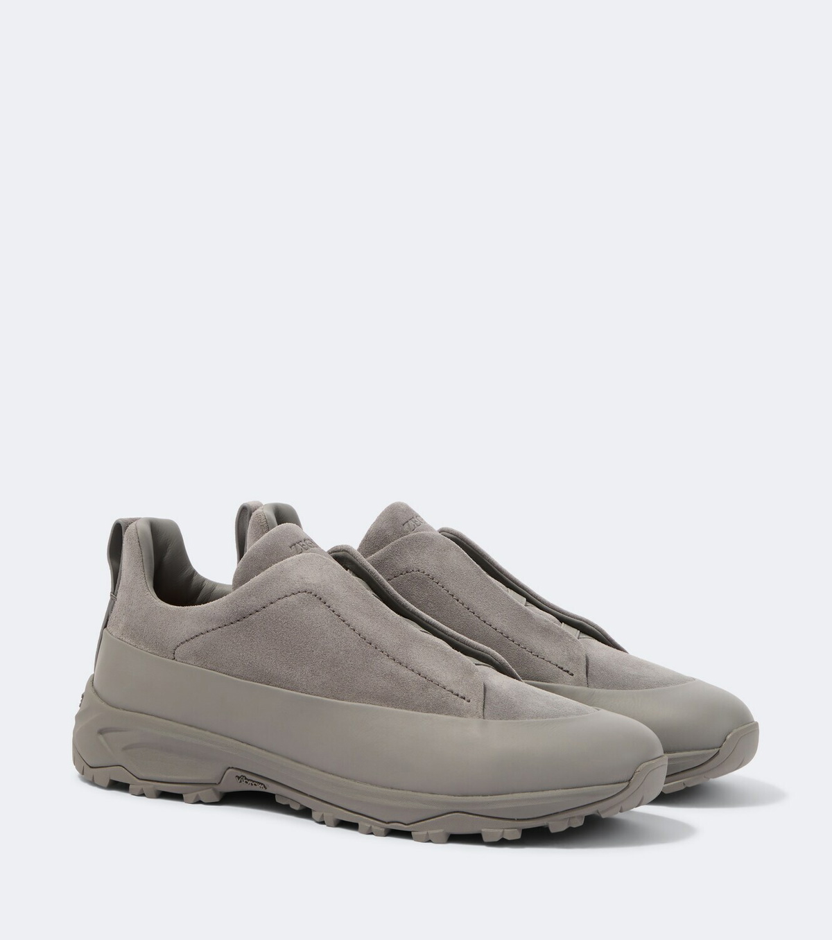 Zegna Triple Stitch Monte suede slip-on sneakers