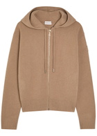 Moncler Hooded Wool and Cashmere-blend Cardigan Cream