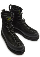 Stone Island Suede Hiking Boots Black