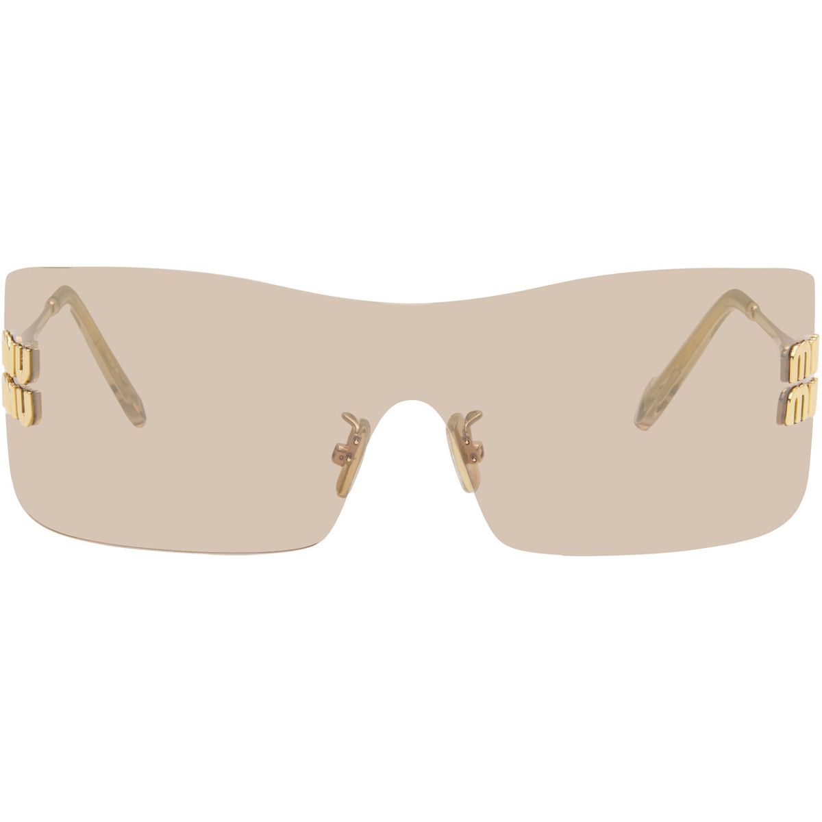 Miu Miu Eyewear Gold Logo Hardware Sunglasses