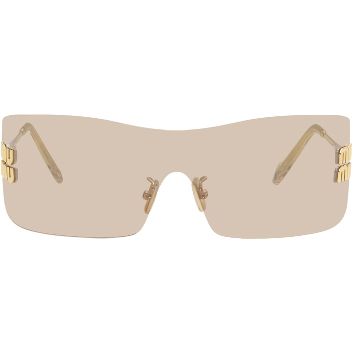 Photo: Miu Miu Eyewear Gold Logo Hardware Sunglasses