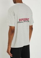 Represent Patron of The Club Printed Cotton T-shirt Cream
