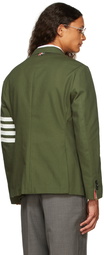 Thom Browne Green 4-Bar Unconstructed Sport Blazer