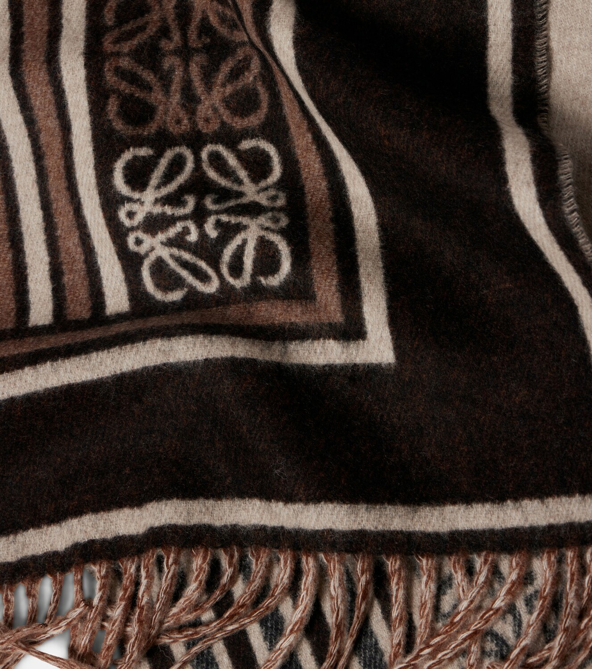 Loewe Anagram wool and cashmere jacquard scarf