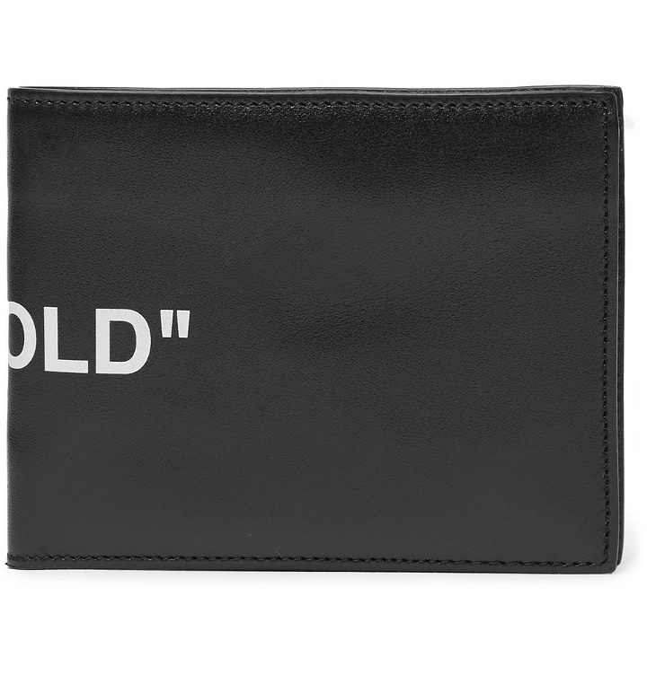 Photo: Off-White - Printed Leather Bifold Wallet - Black
