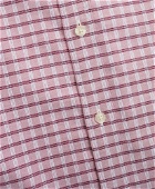 Brooks Brothers Men's Stretch Milano Slim-Fit Sport Shirt, Non-Iron Check | Red