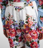 Dolce&Gabbana Floral silk twill Bermuda shorts