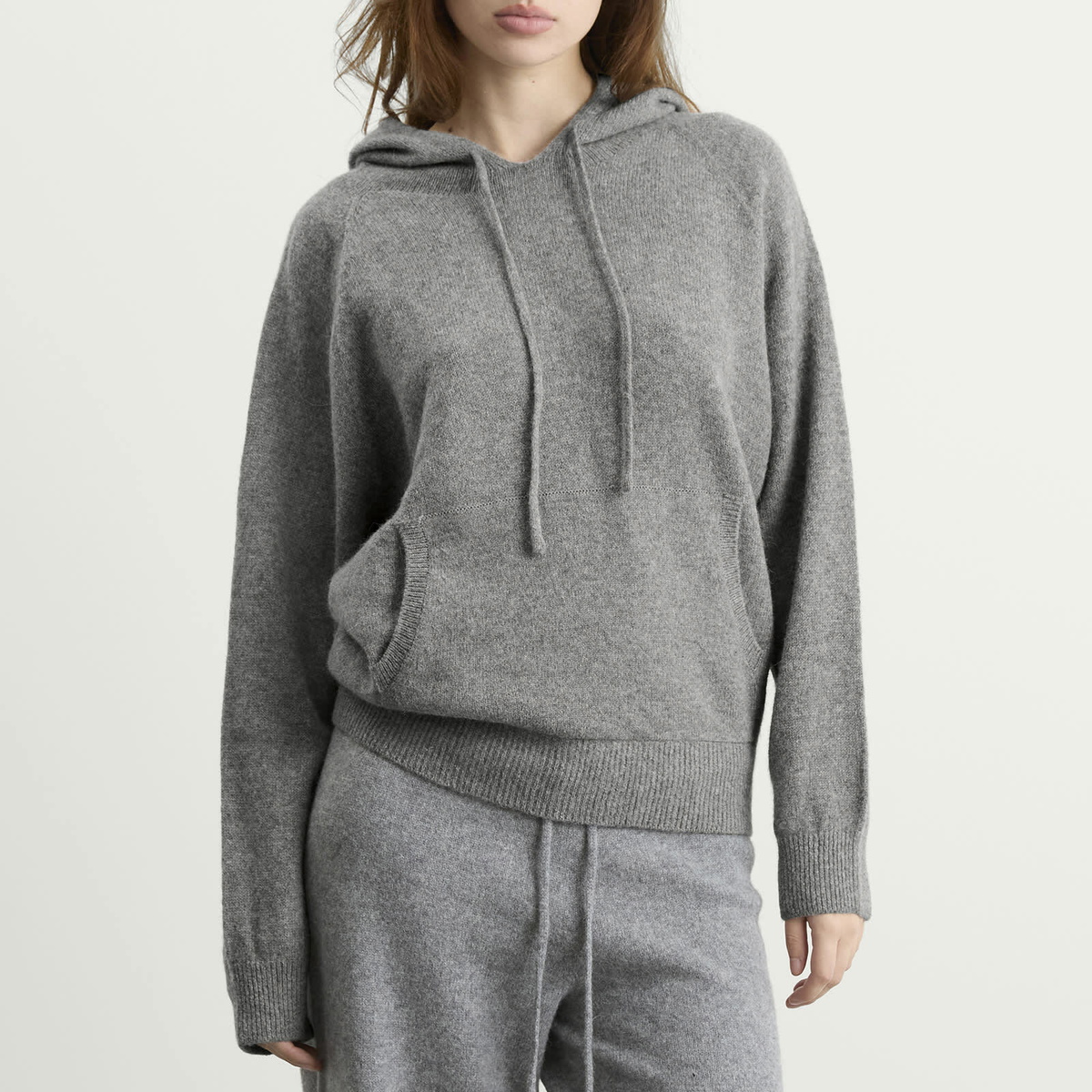 Nothing Written Women's Casta Knit Hoodie Sweater in Gray