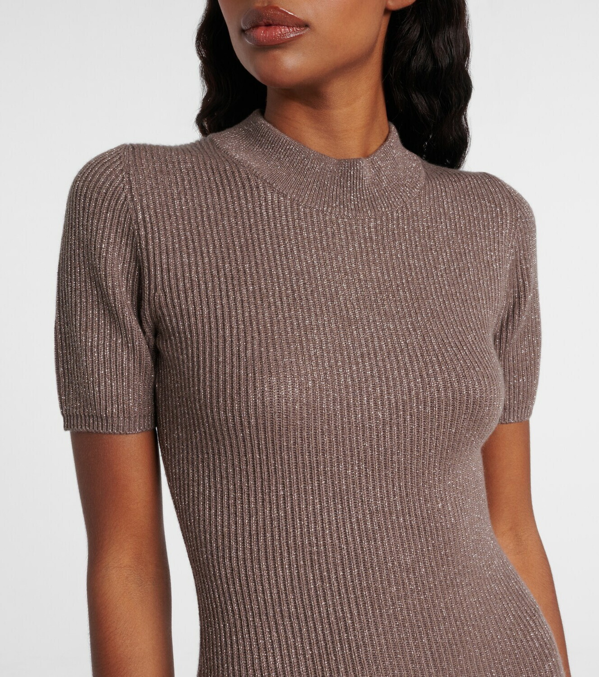 Brunello Cucinelli Ribbed-knit cashmere-blend maxi dress