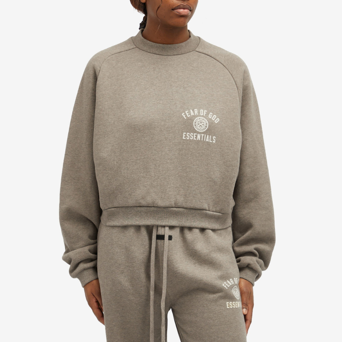 FOG ESSENTIALS FLEECE CREWNECK HEATHER GRAY スウェット Fear of God Essentials Fleece Crewneck (FW24) Heather Gray
