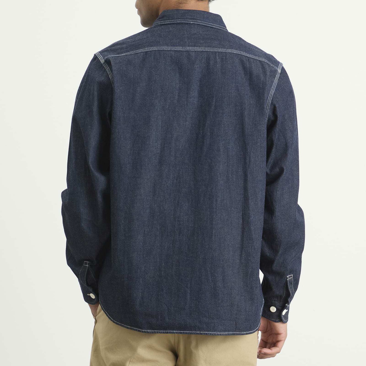 Visvim Men's Mud Wash Denim Shirt in Indigo