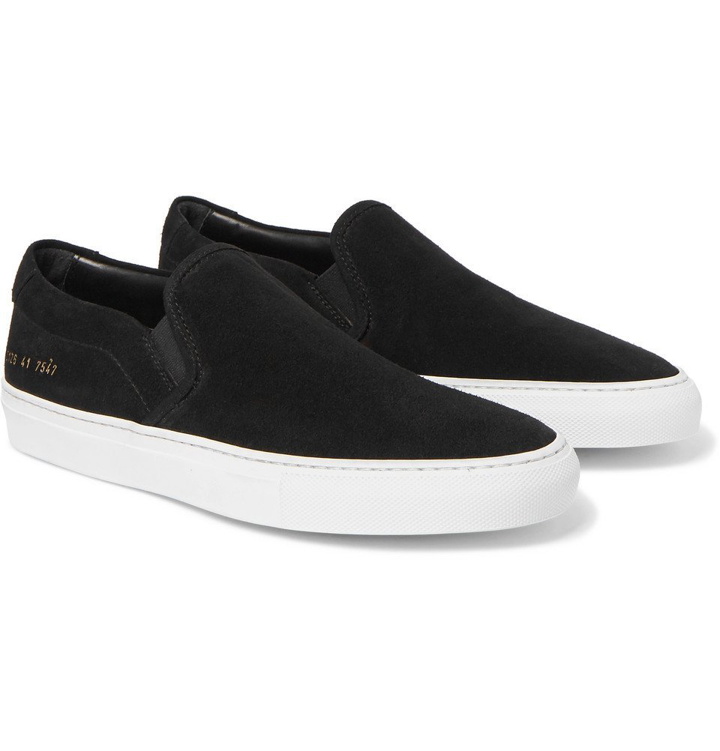 Photo: Common Projects - Suede Slip-On Sneakers - Men - Black