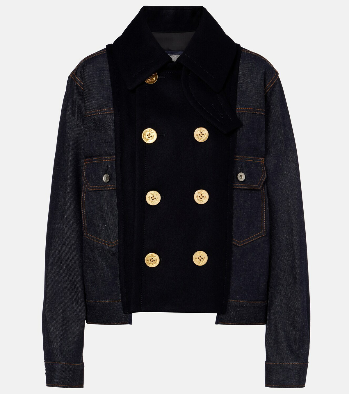 Sacai Paneled denim jacket