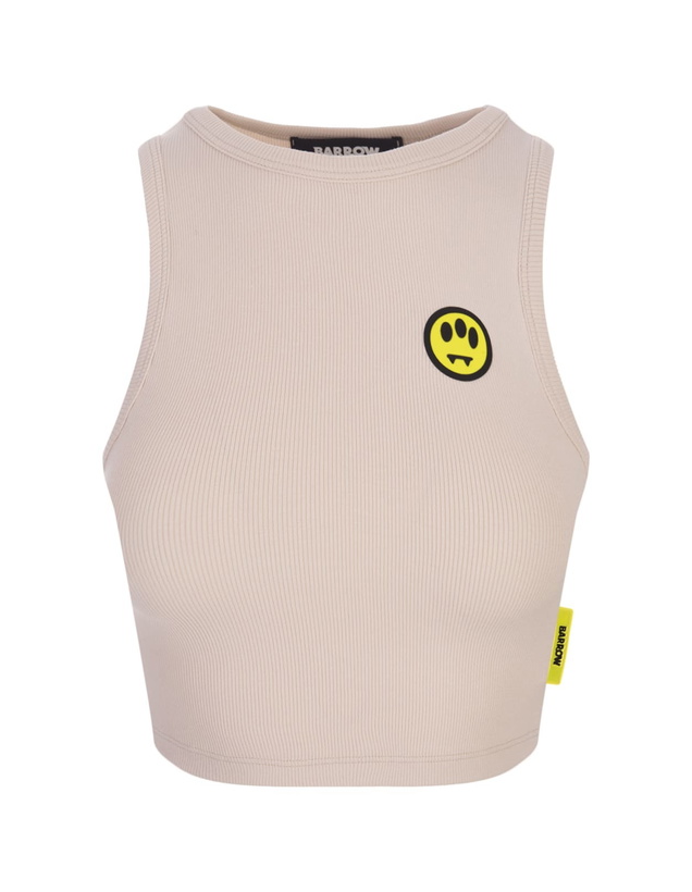 Photo: Barrow Dove Grey Crop Top With Logo