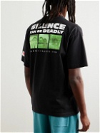 Stray Rats - Silence Logo-Print Cotton-Jersey T-Shirt - Black