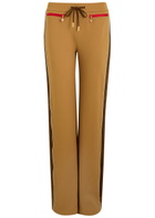 Casablanca Chenille Panelled Jersey Track Pants Brown