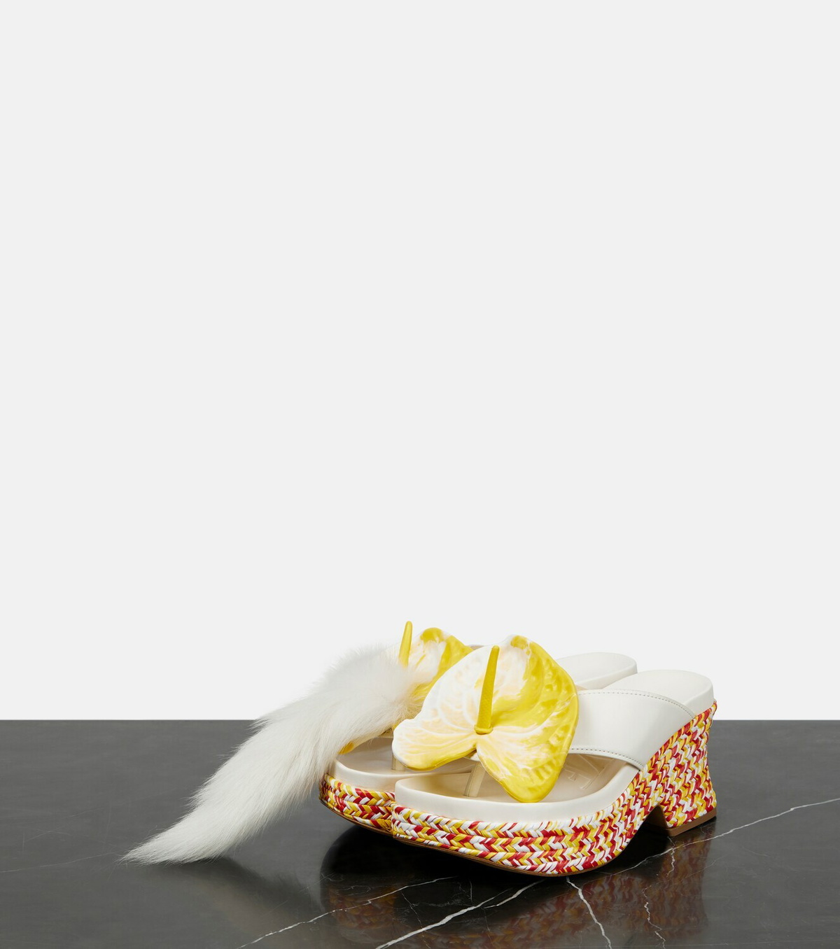 Loewe Anthurium leather flatform sandals Loewe