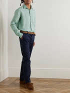 Sid Mashburn - Spread-Collar Linen Shirt - Green