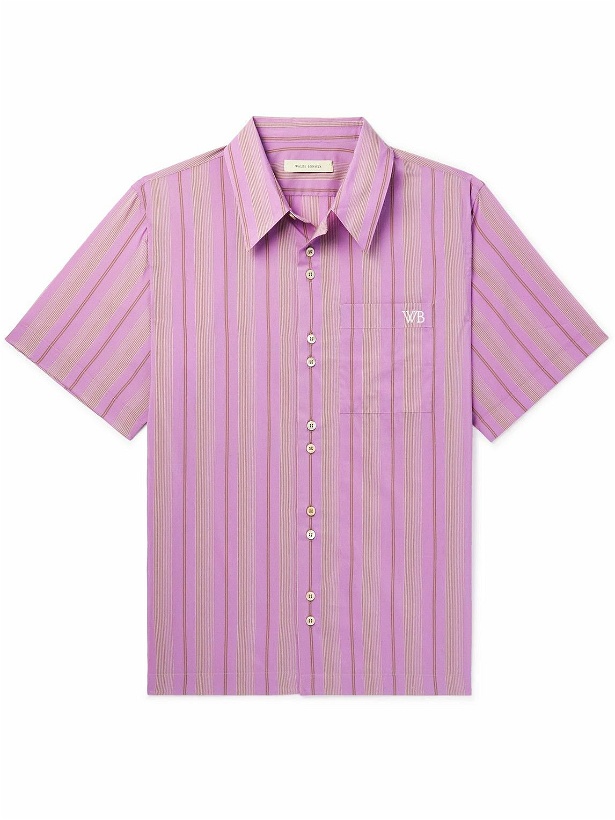 Photo: Wales Bonner - Stripe Rhythm Striped Cotton-Blend Shirt - Pink