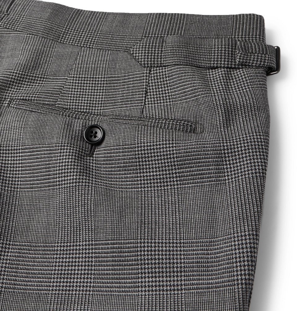 Buy Men Grey Slim Fit Check Flat Front Casual Trousers Online - 816975 |  Louis Philippe