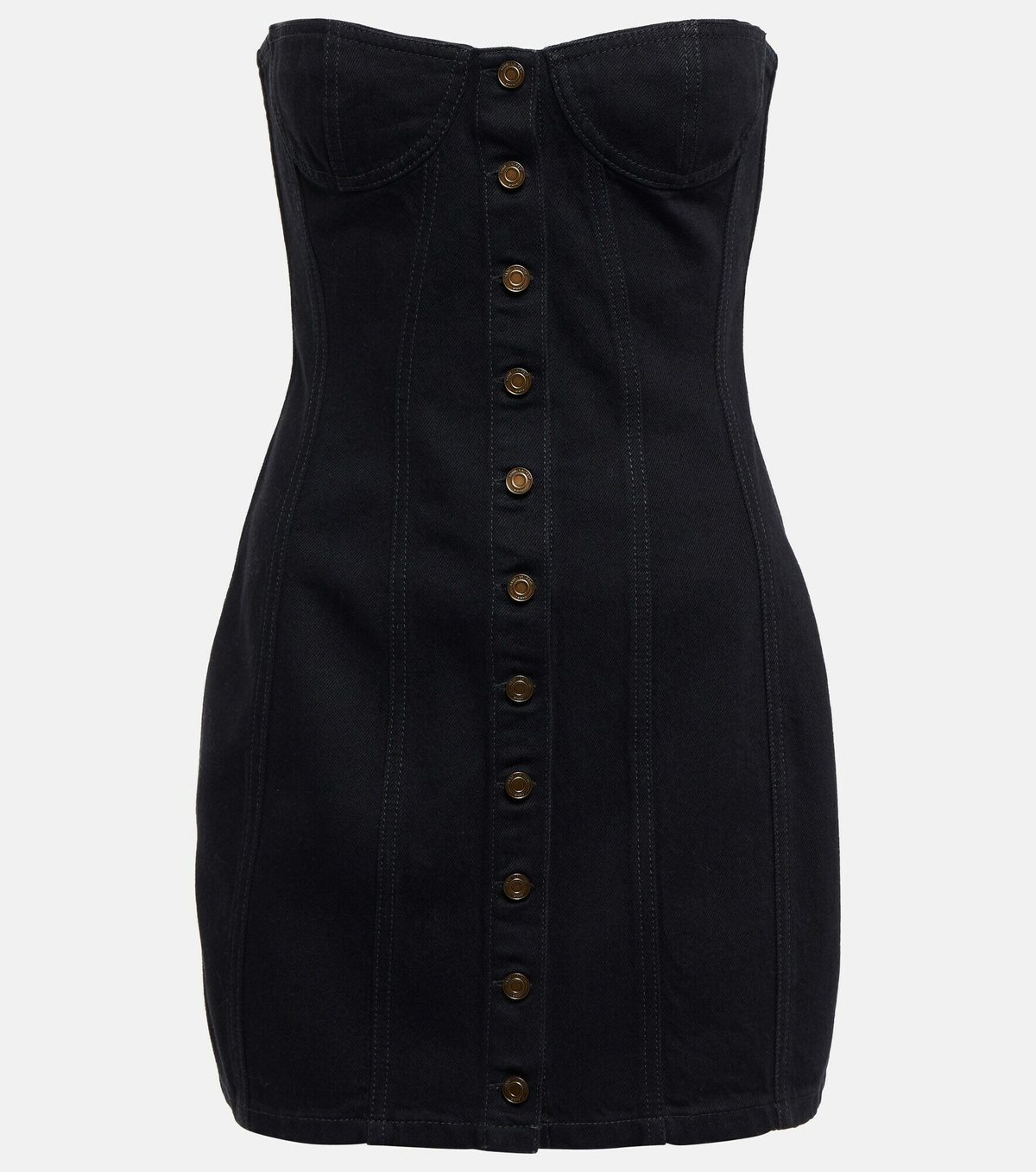 saint laurent denim mini dress Saint Laurent