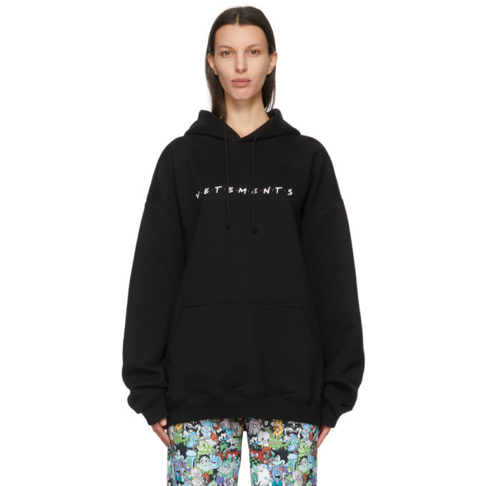 VETEMENTS Black Friendly Logo Hoodie Vetements