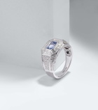 Shay Jewelry 18kt white gold ring with sapphire and diamond